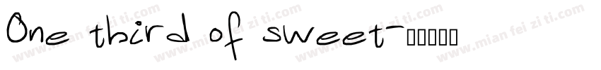 One third of sweet字体转换